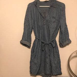 Polka Dotted Jean Tunic